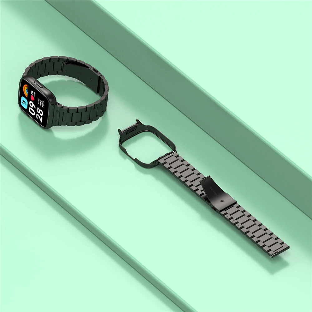 Tali baja pengganti dengan bingkai layar gelang tipe tiram untuk jam tangan Redmi 3 Youth /Watch3 Lite/Watch3 Aksesori aktif