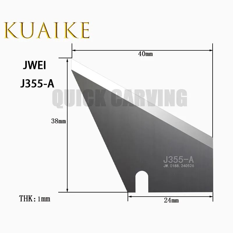 Imagem -02 - Jwei-lâminas Entalhadas Máquina de Corte Cnc Caixa de Papel Faca Cortador de Entalho J356 J351 J314 J355-a J355-b 10 Pcs