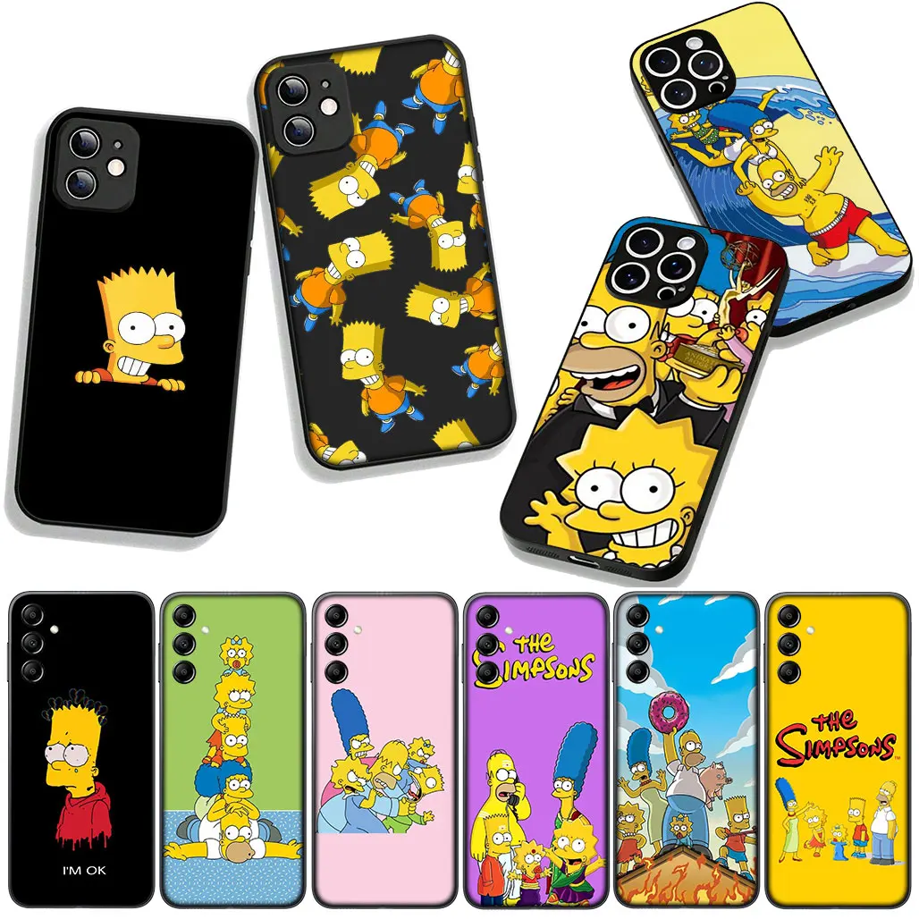 Для Samsung Galaxy A12 A14 A31 A41 A50 A51 A6 A7 A70 A71 A72 A21S M56 M15 Note 20 9 8 10 Чехол Bart The S-Simpsons Funny