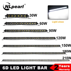 NLpearl Lens 6D Led Bar Offroad 8-50inch Work Lamp Combo Led Bar for  Lada Truck 4x4 SUV ATV Niva 12V 24V Auto Driving Light