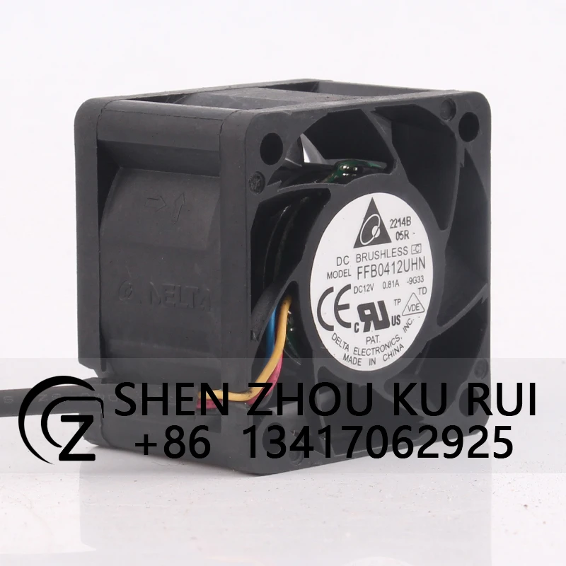 FFB0412UHN Case Cooling Fan for Delta 24V 48V DC12V 0.81A EC AC 40X40X28MM 4CM 4028 PWM Four Wire High Air Volume Control Speed