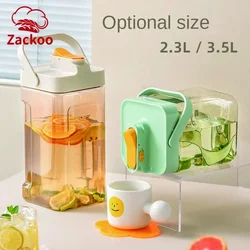 Zakoo-hervidor de agua fría de 3,5 l con grifo en la nevera, botella de burbujas frías, Cubo de té de frutas, Cubo de bebidas de gran capacidad