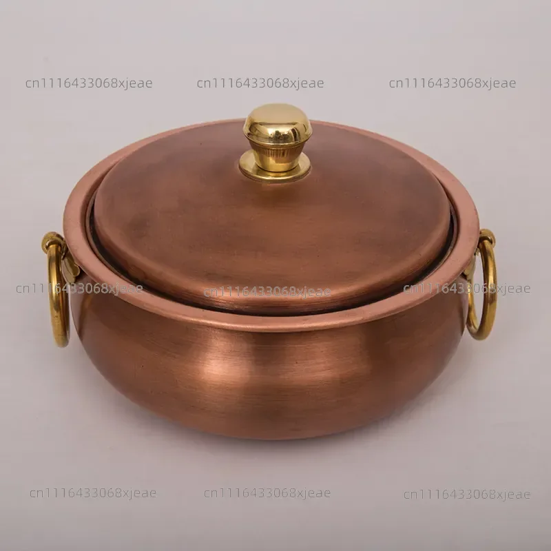 Side stove small hot pot one person eats one pot pure copper induction cooker copper hot pot single person small hot