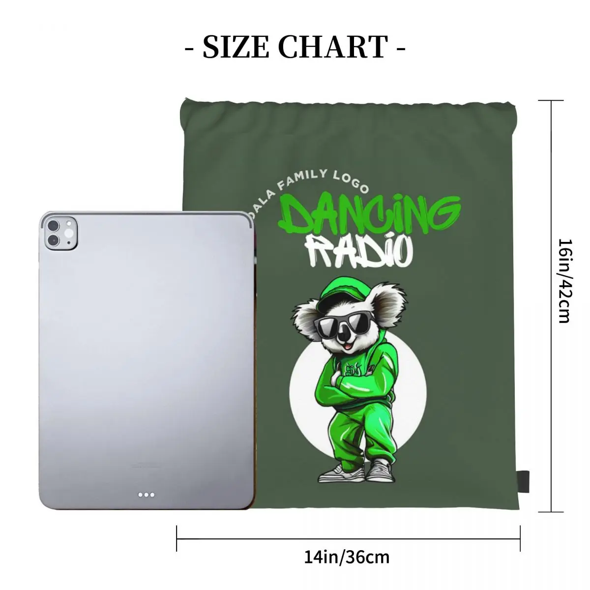 Siny Dancing Radio Backpacks Casual Portable Drawstring Bags Shoes Bag Book Bags For Man Woman School