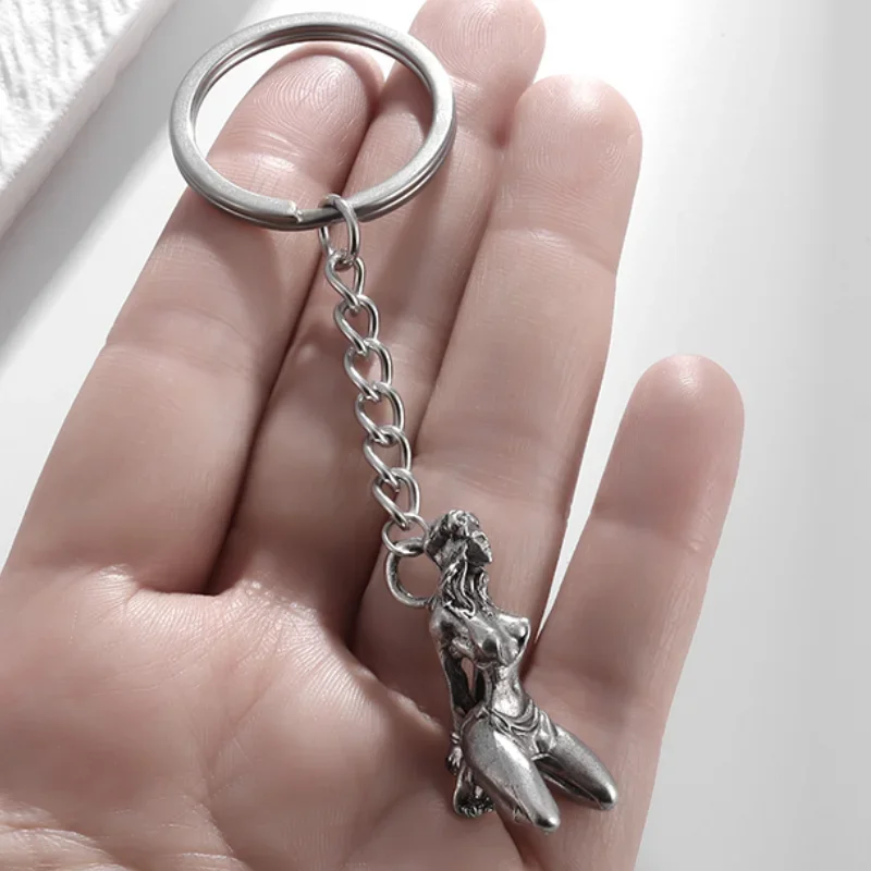 Retro Punk Bundled Sexy Goddess Keychain Suitable for Men and Women Personalized Accessory Gifts