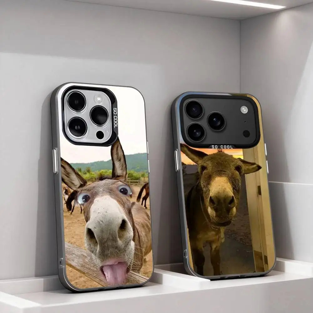 

Funny Donkey Cute For iPhone 11,12,13,14,15,16,17,Pro,Max,Plus,E,Air,Mini Phone Case IMD Matte Black