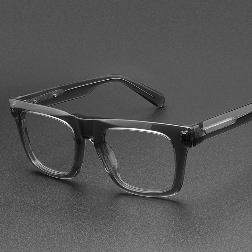 

Роскошный брендовый дизайн, толщина ацетата, оправа для очков, мужские модные квадратные очки, индивидуальные очки по рецепту