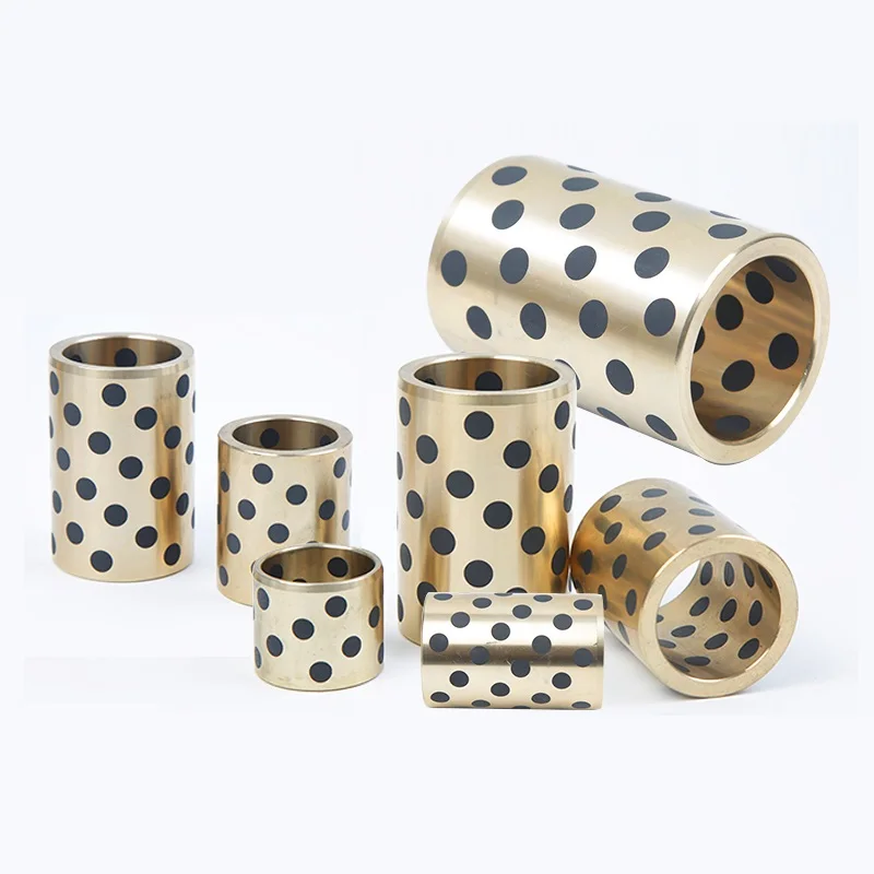 

1pcs 6mm~45mm Linear Graphite Lubricating Brass Bearing Bushing Sleeve Oilless self-lubricating