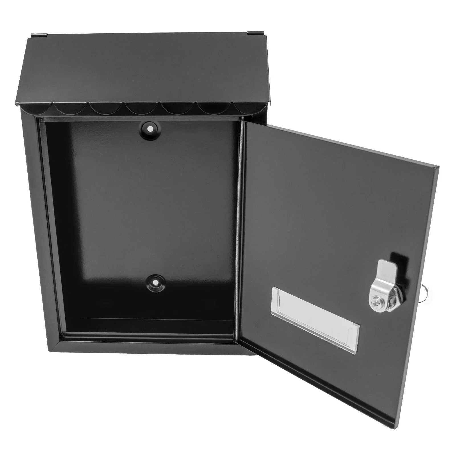 

Wall-Mount Mailbox, Modern Outdoor Waterproof Extra Large Drop Box Iron Office Letter Post Box with Key Lock Mail Box