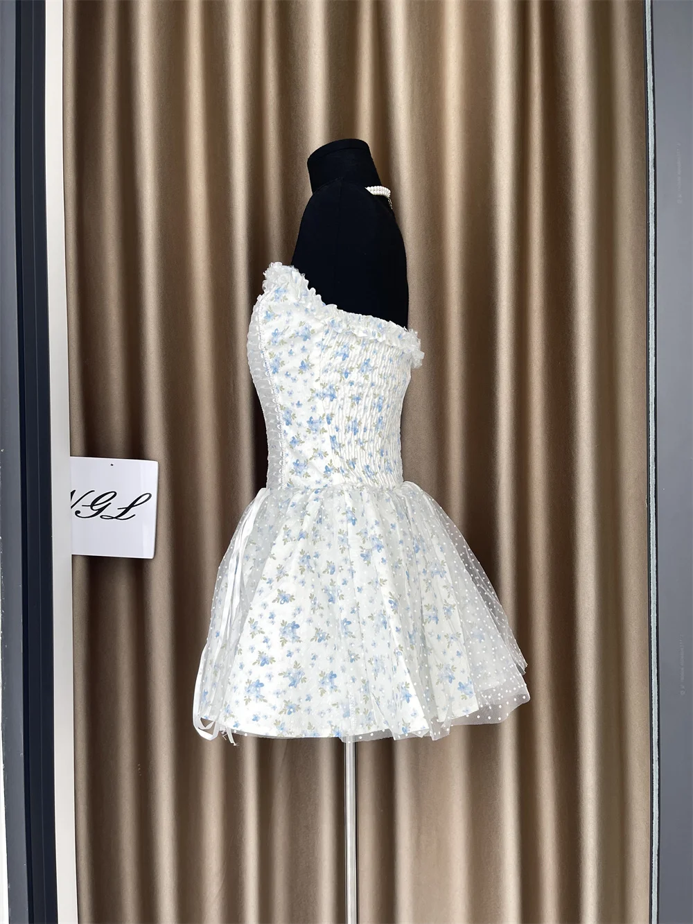 Vestido de fiesta estampado sin tirantes para mujer, Sexy, elegante, para fiesta de noche, Club de cumpleaños, Club nocturno, 2025