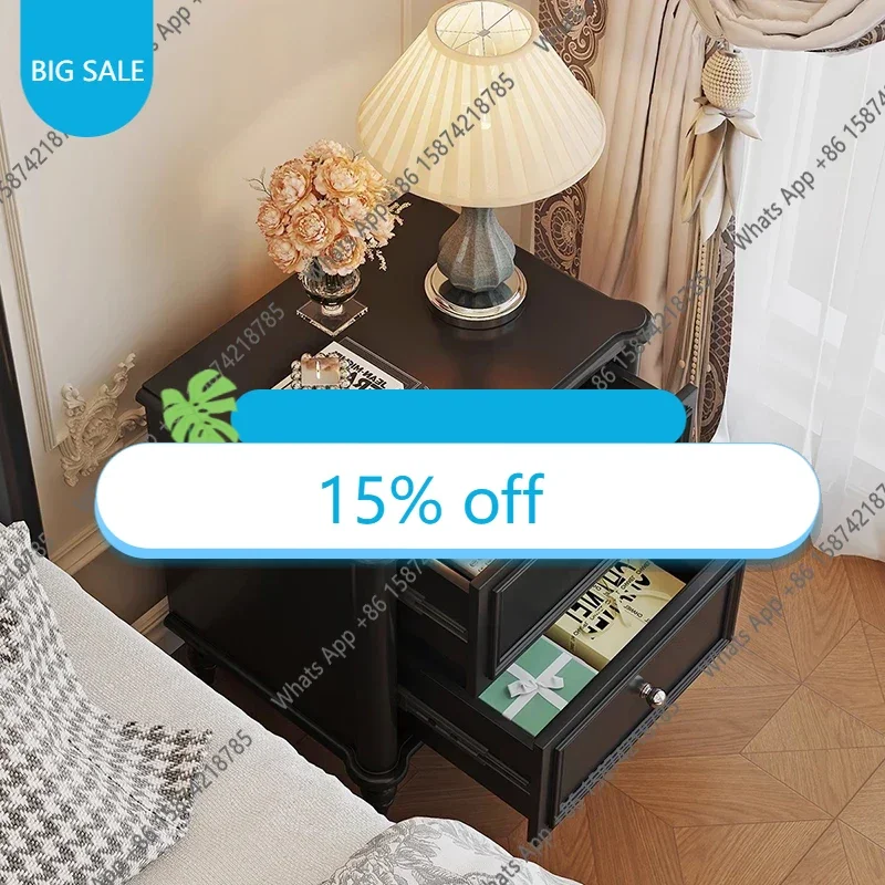 Mesita de Noche Nórdica Premium de 68L, Moderna, Clásica, Simple, de Lujo, con Almacenamiento Premium, Buró para Recámara, Muebles de Dormitorio