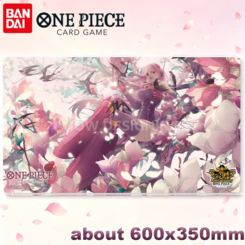 

New Bandai One Piece 3rd Anniversary Set Chinese Version Anti-Slip Rubber PlayMat 600x350mm Anime Collectible Gift Toy
