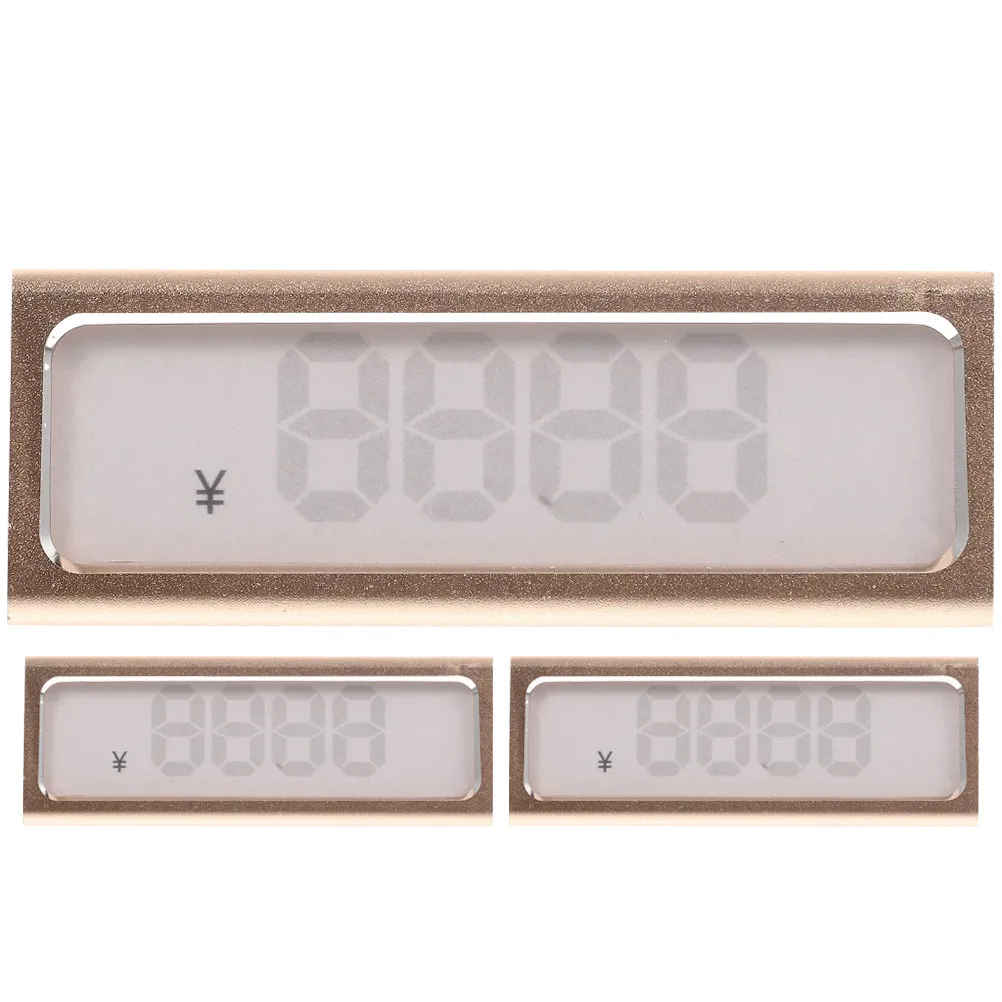 3Pcs Price Tag Holder Alloy Label Holder Reusable Sign Stand for Shop Countertop Cake Jewelry Retail Display Label Holders