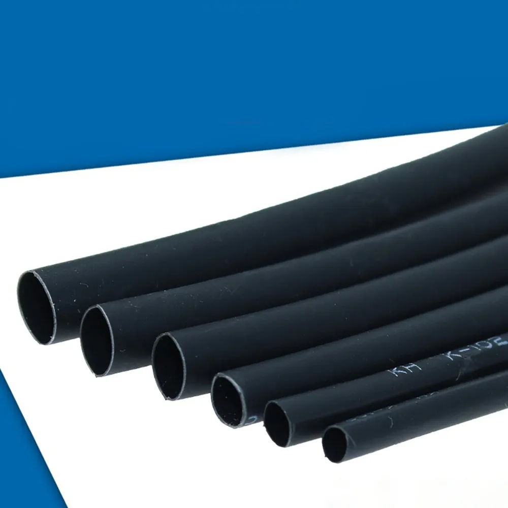 أنبوب حراري قابل للسحب من مادة البولي فاي، واقي دي كابلي دي ريباراتشن دي فيل روند بريكولاج، غين نوير، قطر 1: 1، 1 ~