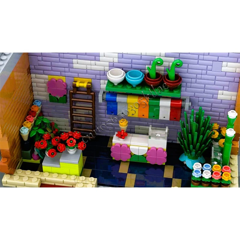 3519ピース ハウスストリート地上駅 MOC カスタマイズ モジュール式ビルディングブロック クリエイティブデザイン DIY 男の子向けおもちゃ クリスマスプレゼント