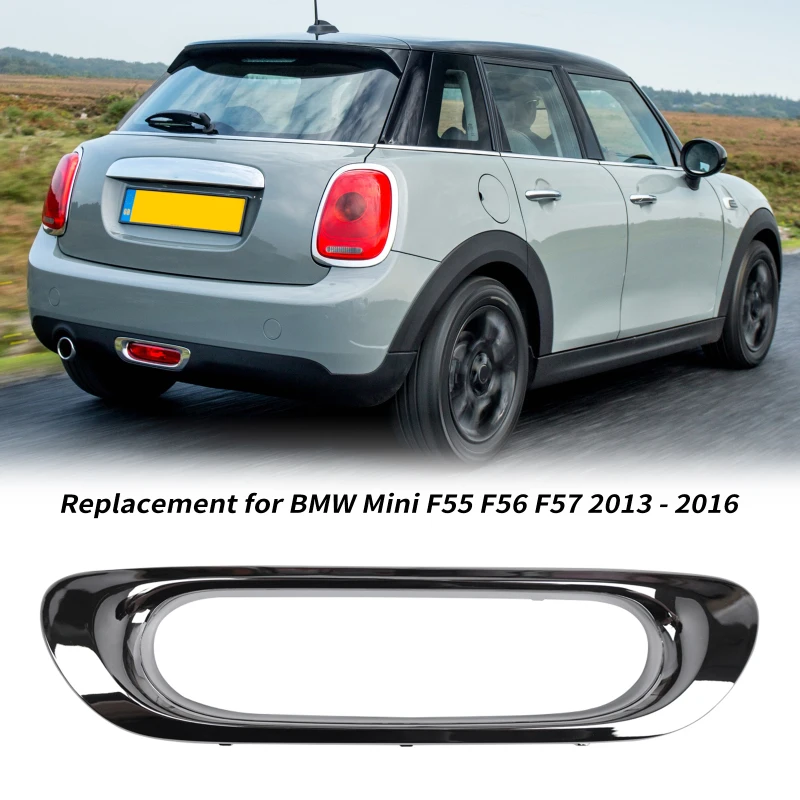 

Задняя крышка для BMW Mini F55 F56 F57 2013 - 2016 ABS, задняя крышка противотуманной фары, серебристая отделка