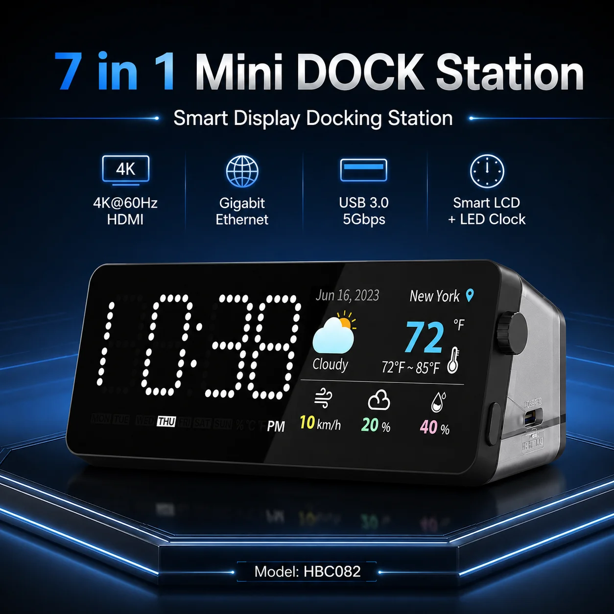 7in1 Mini Docking Station with 2
