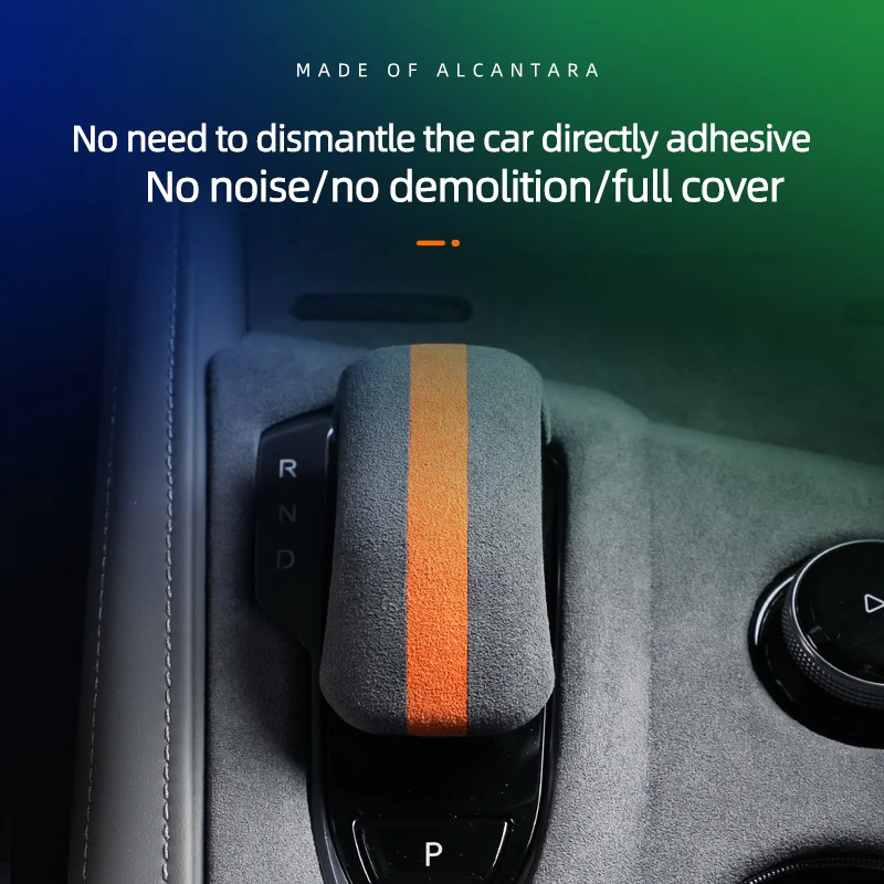 apply to FOR 2024 ZEEKR 001 Gear shift konb cover Italian suede Interior modification Decoration