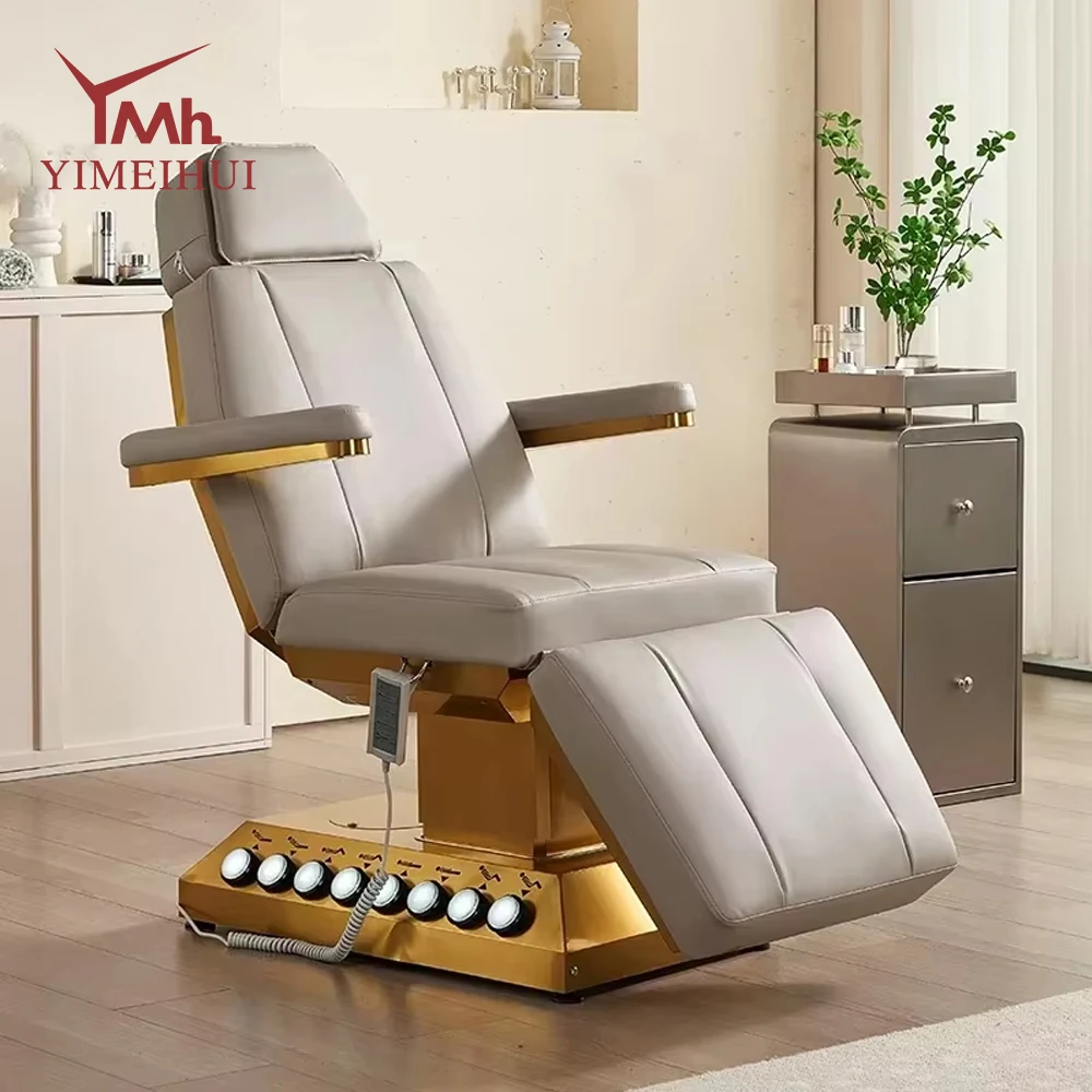 

Electric Spa Facial Bed 3 Motors Esthetician Stretcher Bed Beauty Salon One-Touch Pause Control Massage Table Bed