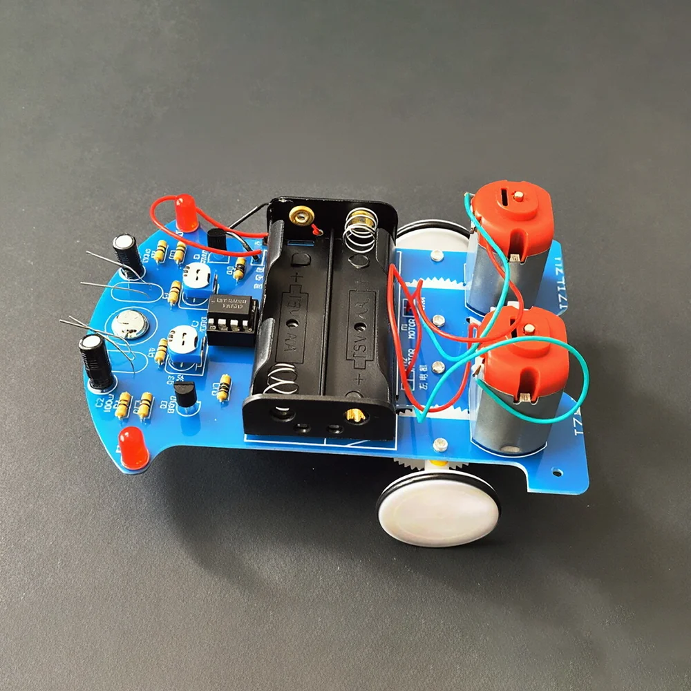 Intelligent Tracking Line Car DIY Electronic Kit Automatic Induction Patrol Smart Robot Car Kits Experiment Teaching Toy D2-5