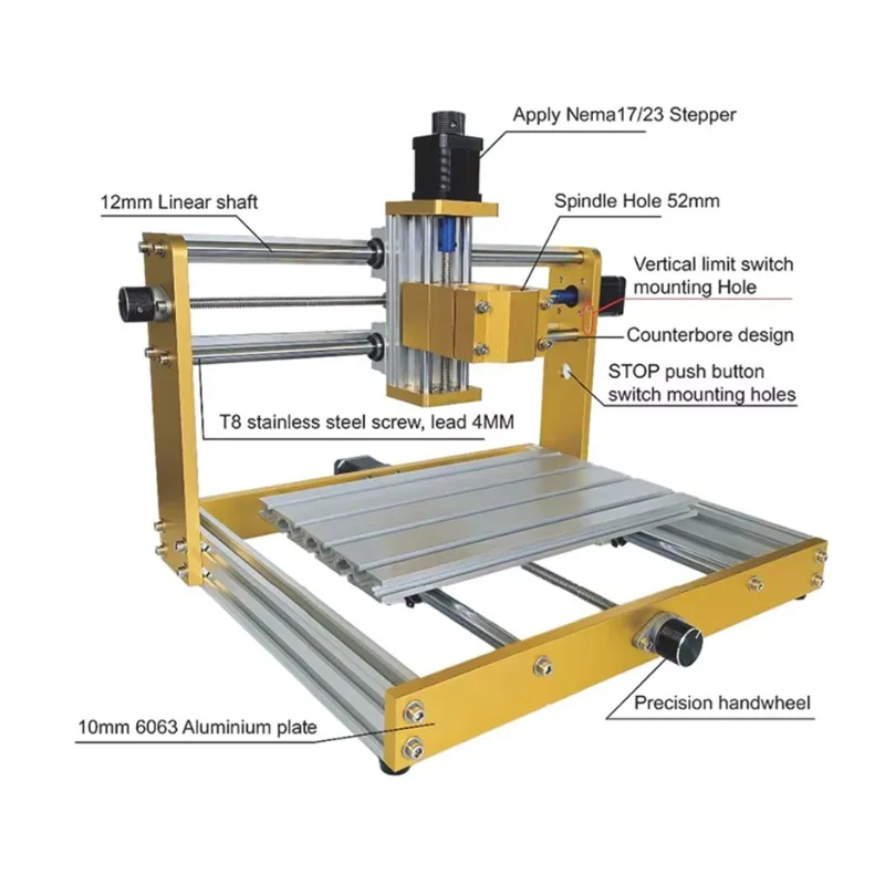 30*18 سنتيمتر الليزر حفارة 500 واط CNC جهاز توجيه الخشب 40 واط النقش بيكر طابعة آلات القطع للمعادن