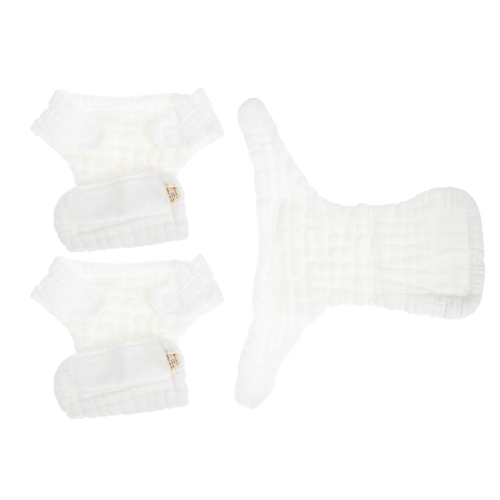 3 قطعة حفاضات من القماش القطني لحديثي الولادة ناعمة ومريحة وقابلة للغسل سراويل حفاضات أطفال قابلة للتنفس وقابلة لإعادة الاستخدام من القماش