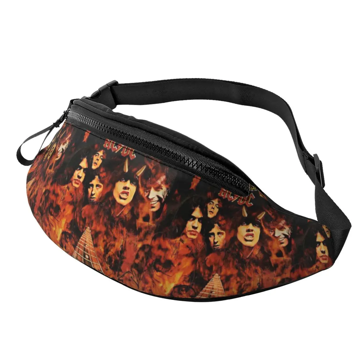 

Rock Band AC DC Waist Bag for Women Men Crossbody Fanny Pack Running Phone Money Pouch