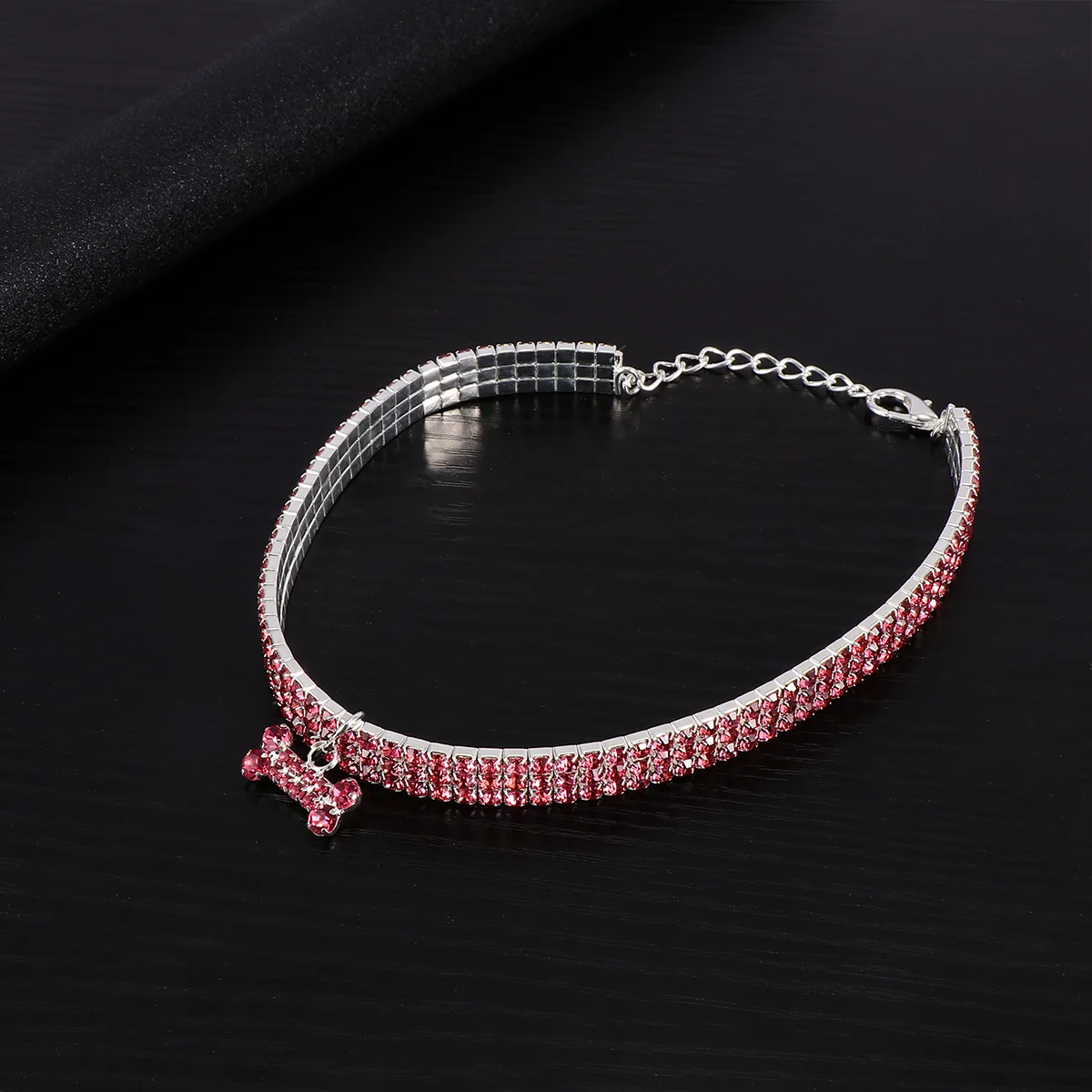 

Rhinestone Necklace Rhinestone Crystal Dog Collar Dog Crystal Collar Pet Supplies Cat Choker Pet Supplies