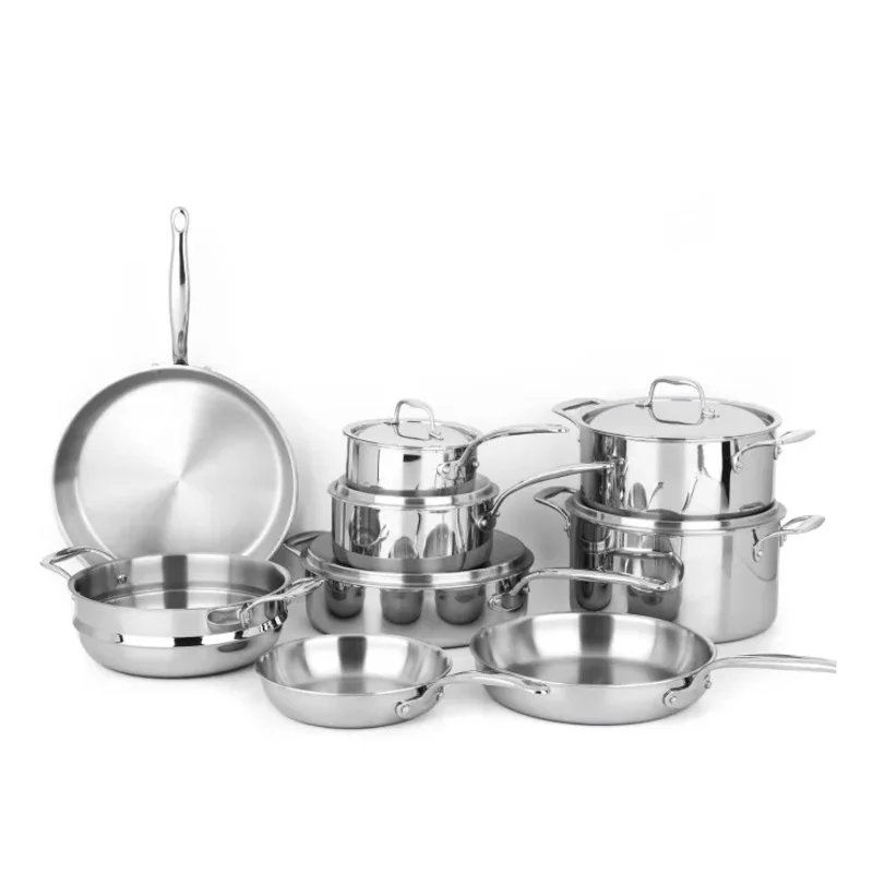Factory Hot Sale Pre Owned Cookware Set New Stainless Steel Meet Different Needs
