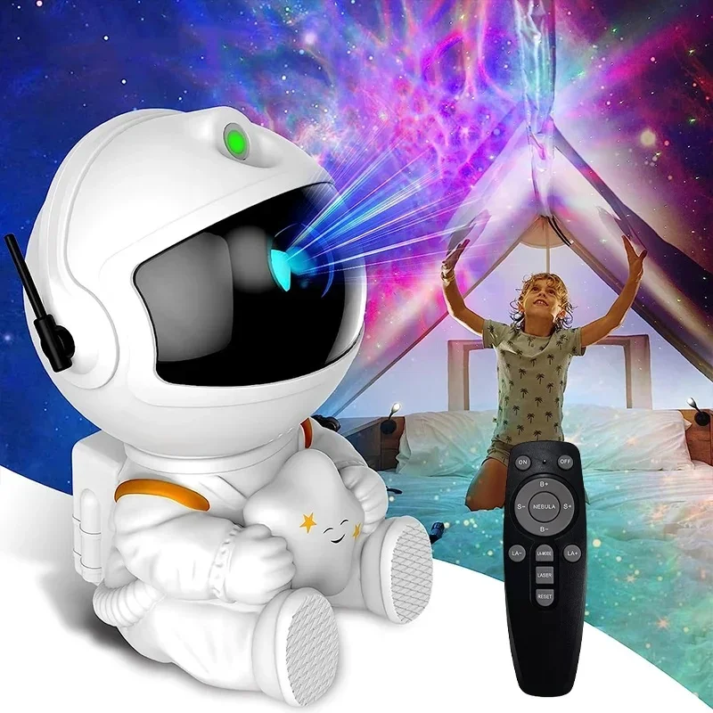 Galaxy Star Astronaut Projector LED Night Light Starry Sky Porjectors Lamp Decoration Bedroom Room Decorative For Children Gifts