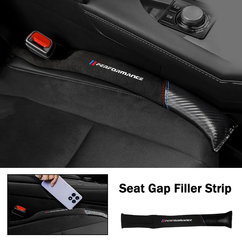 Leather Car Seat Gap Filler Side Seam Plug Strip Leak-proof Filling Pads For BMW M Performance M3 M5 M6 F01 F20 F10 E39 E60 E46