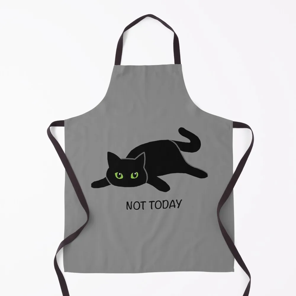 

Lazy Cat Apron Waiter Uniforms Kitchen Supplies for women with pocket Apron