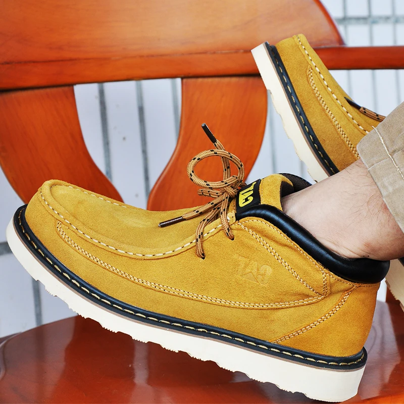 

High Quality Men's Ankle Boots Comfortable Suede Leather Boots For Men Tooling Boots Outdoor Non-slip High Top Work Shoes Man