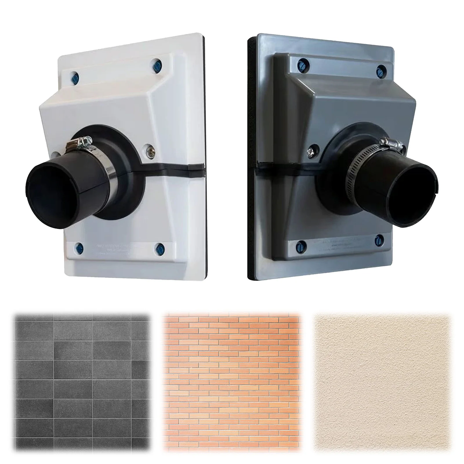 مجموعة غطاء اختراق الجدار والتدفئة والتهوية وتكييف الهواء (HVAC) مكونة من قطعتين من غطاء فتحة الأنابيب مع حشية ناعمة لـ HVAC/Mini Split AC سهلة التركيب على الحائط