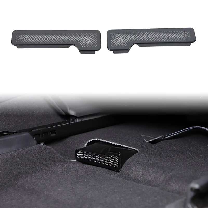 

For Toyota Land Cruiser Prado 250 LC250 2024+ Stainless Steel Black Car Seat Lower Air Vent Dust Cover Sticker Car Accessories