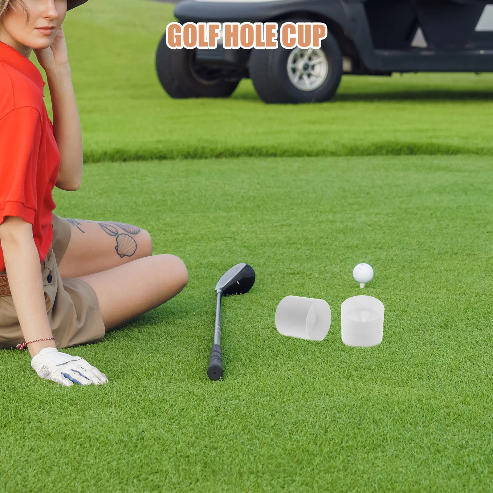 

2Pcs Golf Hole Putting Cup Plastic Durable Portable Golf Training Tool Replacement Putting Cup Golfs Training Tool
