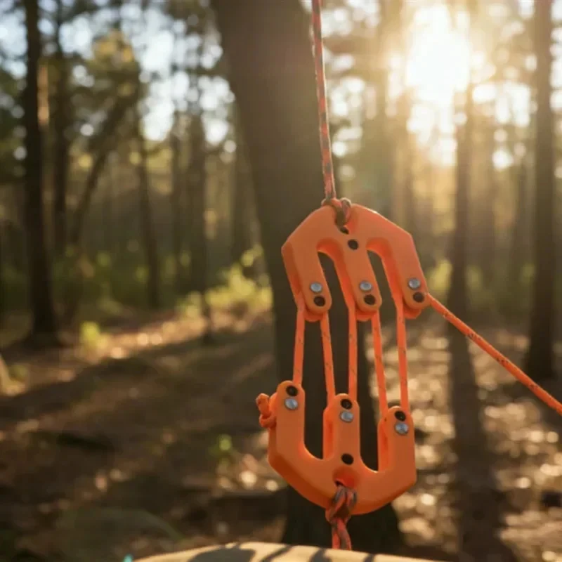 3Pcs Hunting Equipment System Safety Backpack with Boost Function Compact Game Lifting Tool Pulley for Hauling Management