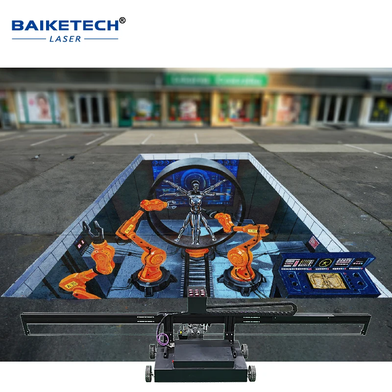 

Robotic 3D Printing System on Wheels - Black Industrial floor decor with 98% Material Utilization Rate