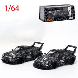 Flame 1:64 Diecast Model Car Porsche RWB 964 993 Alloy Car Model Collection Display Hobby Original Box