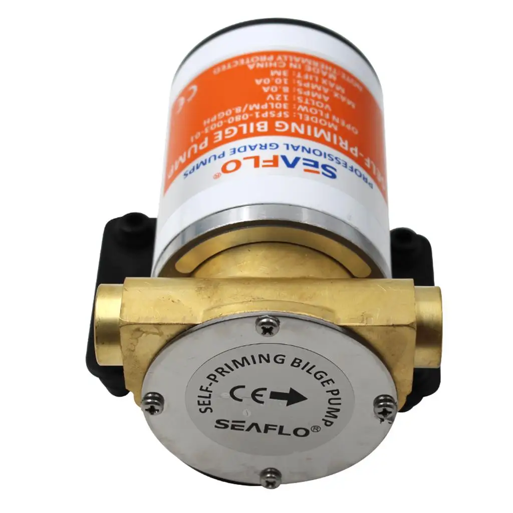 SEAFLO 12V 8 GPM 30 LPM Pompe de cale à turbine centrifuge d'amorçage