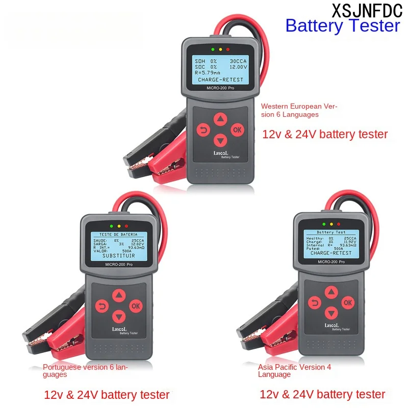 Lancol MICRO-200 Pro 12V&24V Battery Tester, Automotive and Motorcycle Battery Internal Resistance Life Analyzer