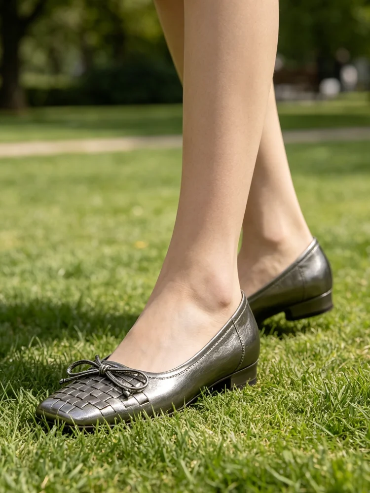 Women's Square Toe Woven Bow L - Women'S Heels ulasan dan harga
