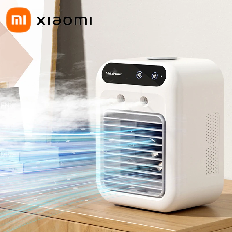 

Xiaomi Portable Mini Air Conditioner Cooler Fan 500ml Water Cooling Fan Air Conditioning Cooler Office Mobile Air Conditioner