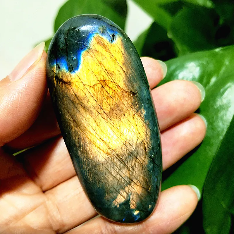 Pierres Naturelles Labradorite Pierre de Palmier Gardien Doré Méditation Spirituelle Guérison Yoga Exercice Feng Shui Cristal Ornements de Chambre