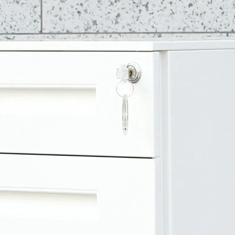 custom.Sleek Steel Mobile File Cabinet with Recessed Handle and 3 Drawers Office or Home Use
