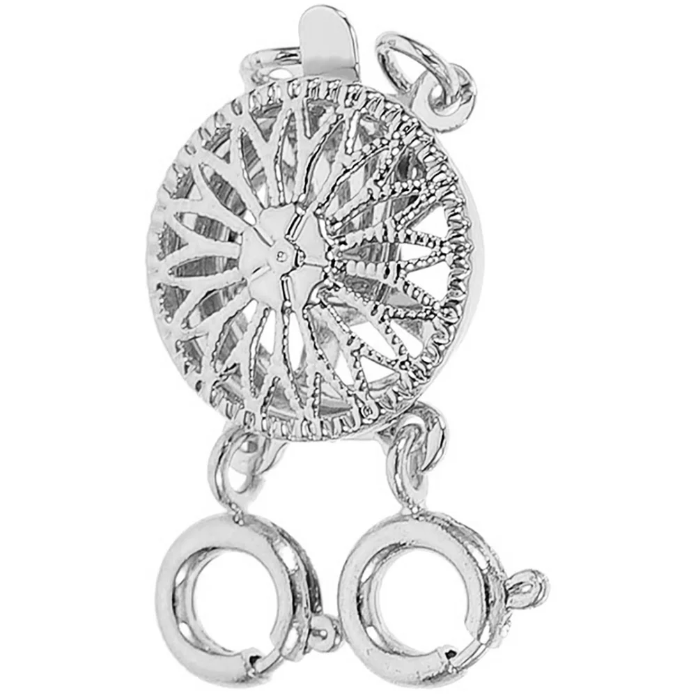 

Multi-layered Necklace Separator Silver Double Rings Clasp Connector for DIY Layered Necklace Accessories Jewelry Parts