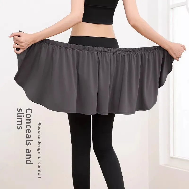 

Спортивная юбка-шорты для фитнеса и йоги, женская цельная юбка для бега, повседневная юбка с дизайнерским поясом, полиэстер