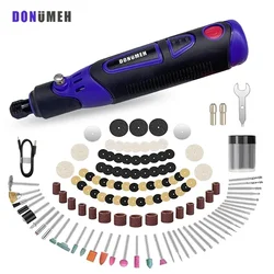 DONUMEH Cordless Rotary Tool Electric Drill Grinder 3 Speed Mini Tool Box 17000rpm Multi-Purpose 3.7V Type-C Charging Home DIY