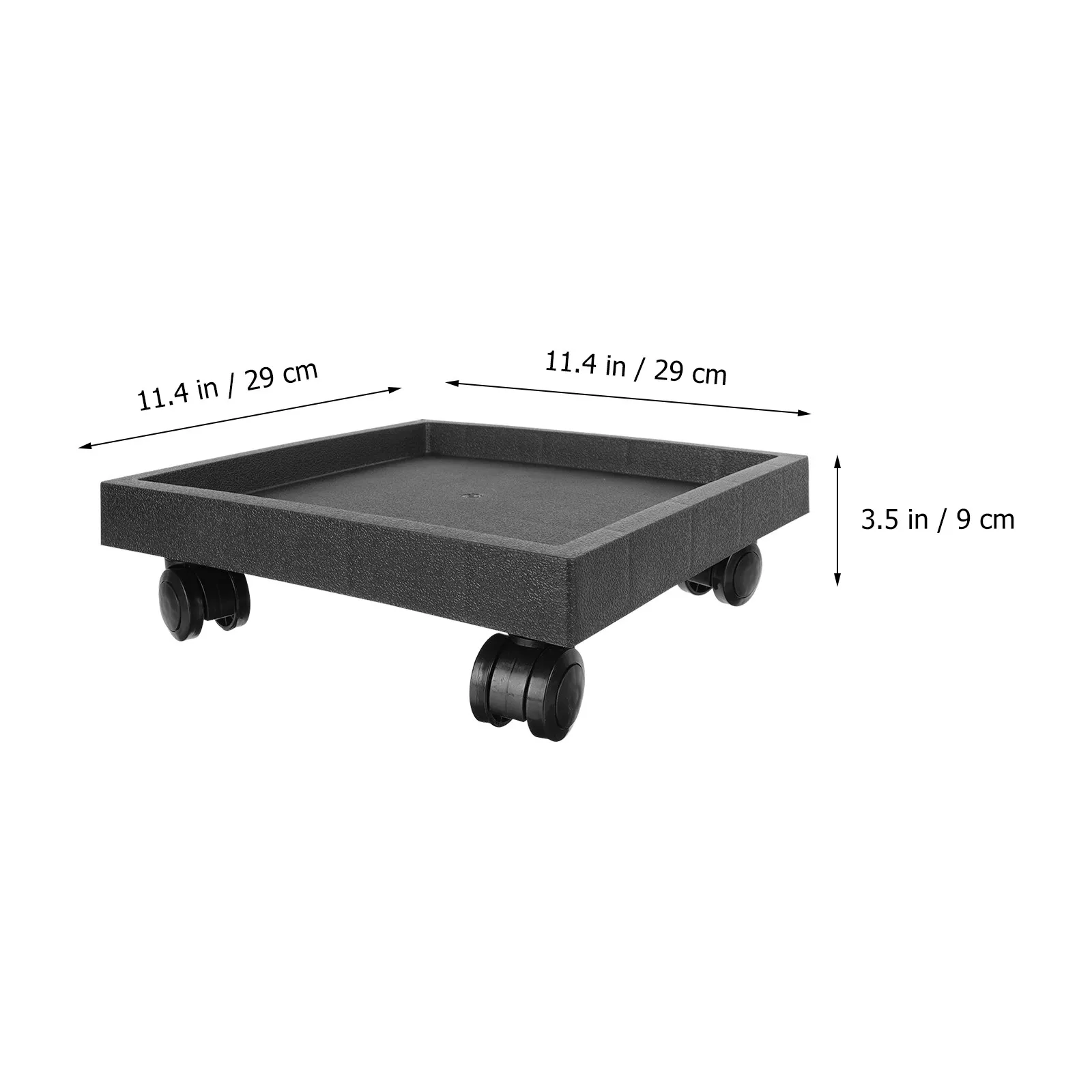 1Pcs Square Flowerpot Tray Resin Plastic Movable Plant Pot Holder Indoor Outdoor Universal Wheel Tray Water Storage Base Plate