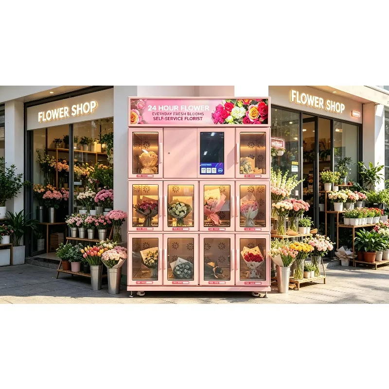Cashless Flower Vending Machine with Electronic Payment Options for Modern Bouquet Retail Businesses